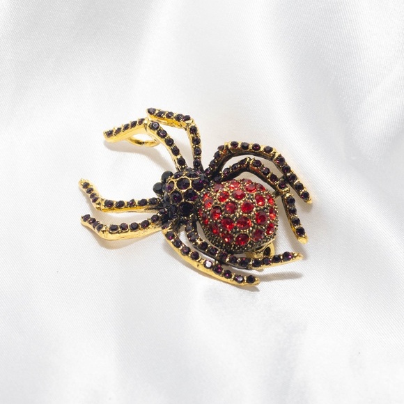 ✨Betsey Johnson Maven Rhinestone Spider Brooch - Picture 2 of 7